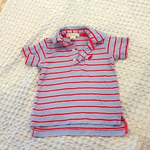 Beaufort Bonnet Broward Blue Stripe with Richmond Red Stork Polo Shirt